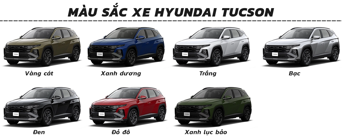 màu xe Hyundai tucson